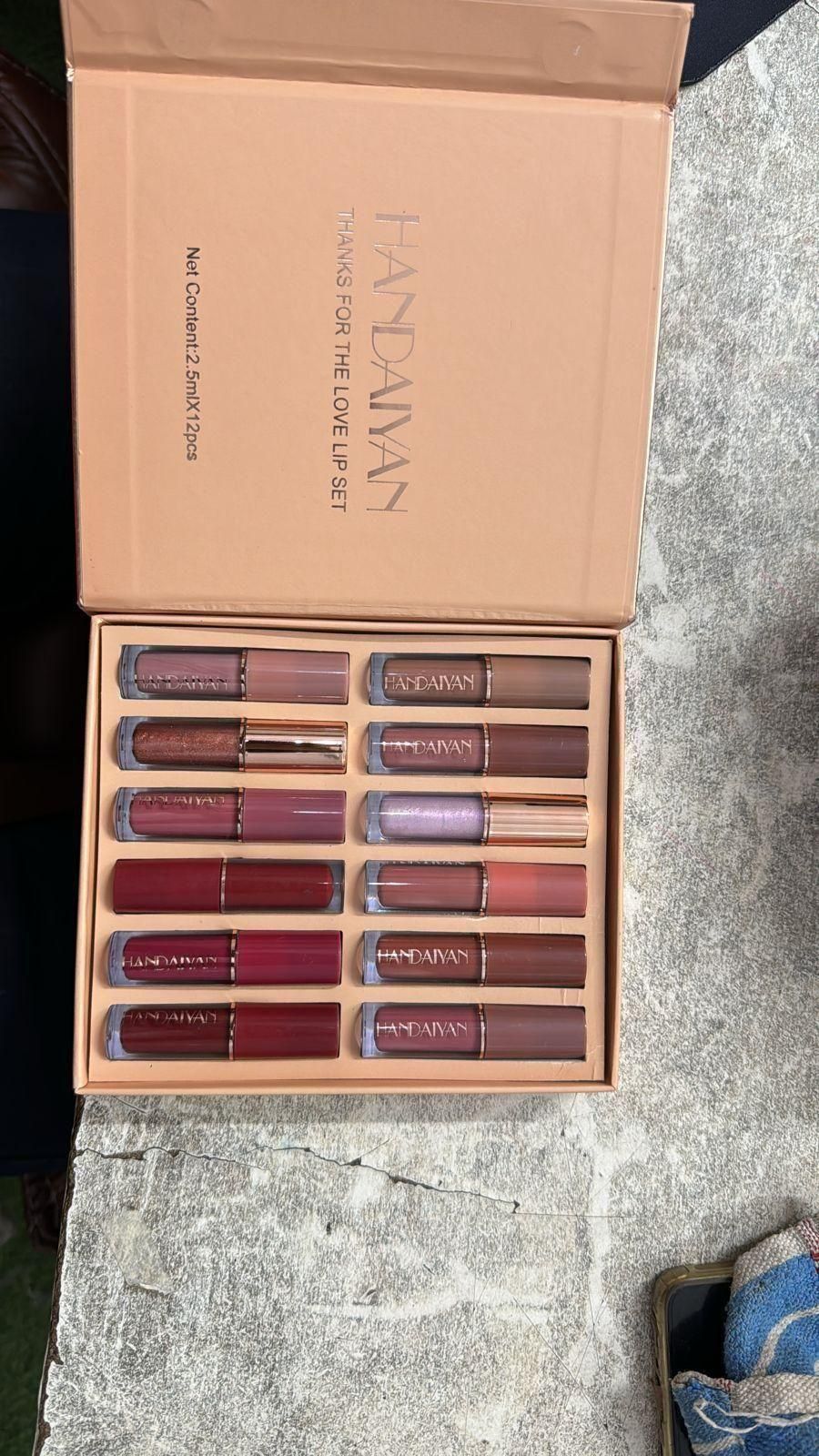 Velvet Matte Liquid Lipstick Set - Pack of 12 (Multicolor)