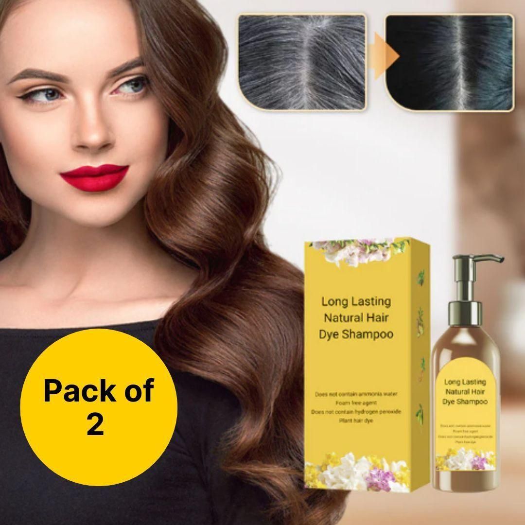 🌿 Japanese Natural Hair Dye Shampoo – Instant Grey Coverage in Just 5 Minutes!
