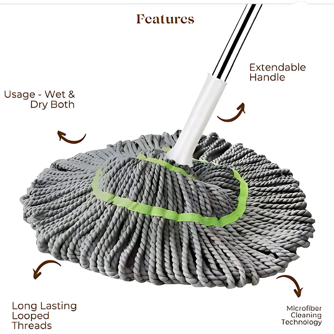 Easy Squeeze Twist Mop for Floor Cleaning