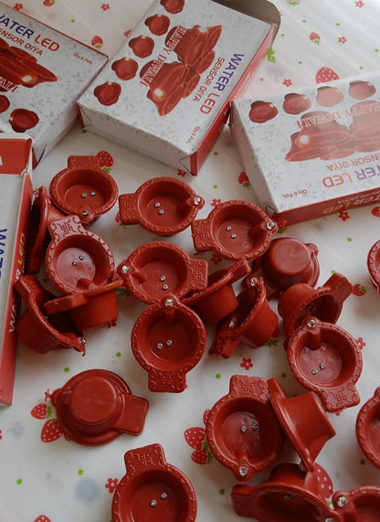 LED Water Sensor Diyas – Decorative Floating Lights (Pack of 6/12/18/24)