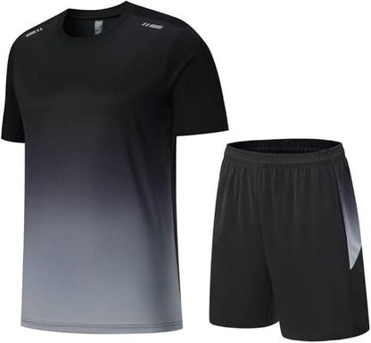 Men's Jersey T-shirt  Bottom Set – Black ; Grey (Slim Fit)