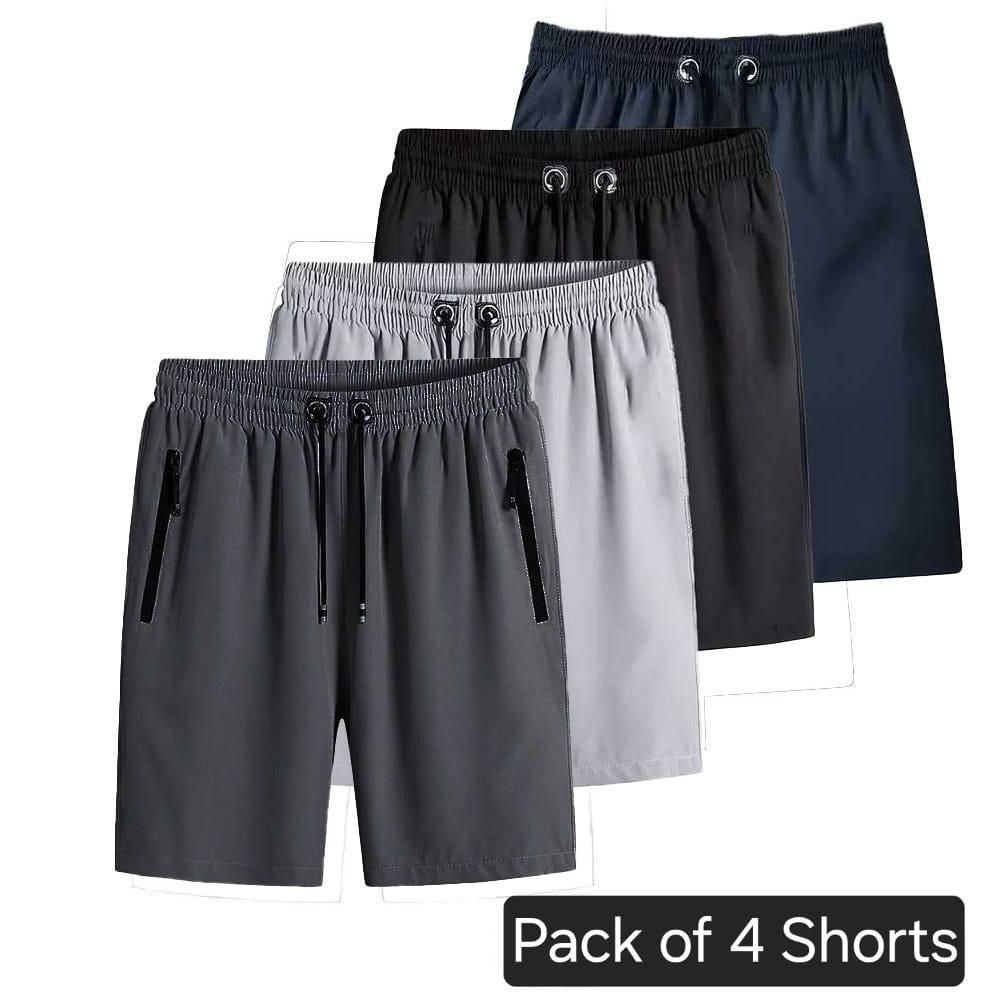 Combo of 4 Men's Stretchable Cotton Shorts – Comfort Meets Everyday Style