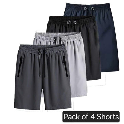 Combo of 4 Men's Stretchable Cotton Shorts – Comfort Meets Everyday Style